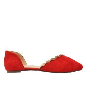 RED POINTED TOE FLAT